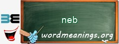 WordMeaning blackboard for neb